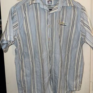 Beach House Men's Light Blue Striped Shirt
